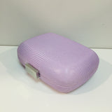 Paloma Lavender Reptile Embossed Clutch