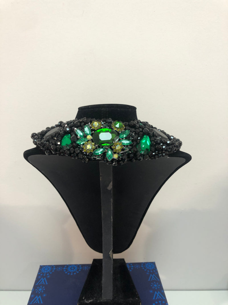 Large Collar - Black & Green