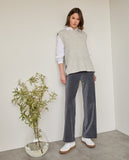 Long Knitted Vest Grey
