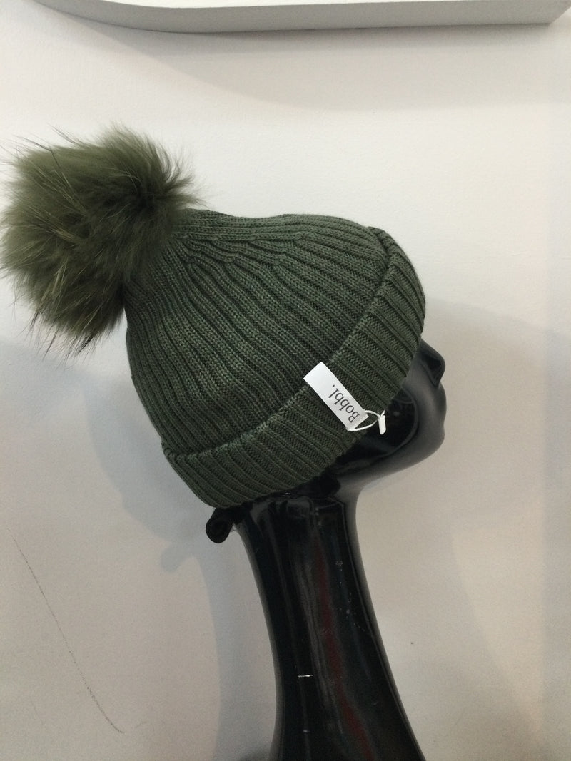 Hunter hat with green Bobbl