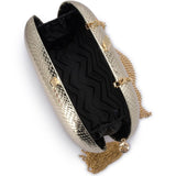 Gold Medusa Snake Textured Bag