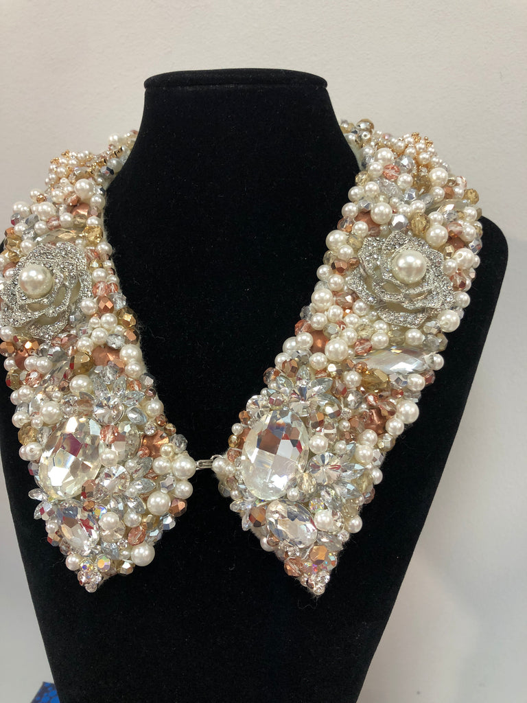 Large Collar - Pearl Rosegold & Silver