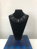 Small Collar - Black Crystal with Black Lace Trim