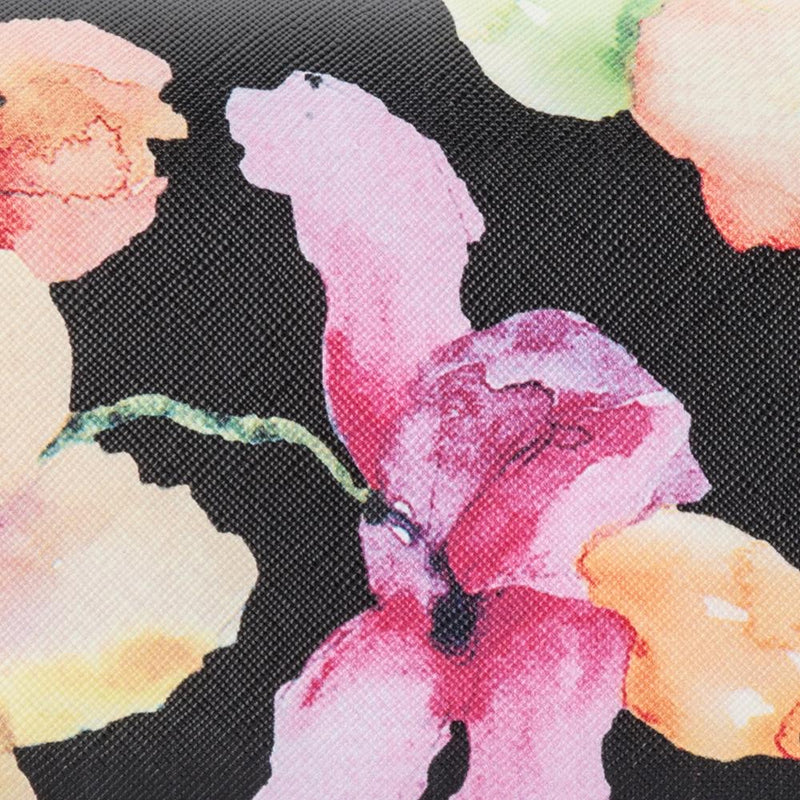 Scarlet Black Floral Foldover Clutch