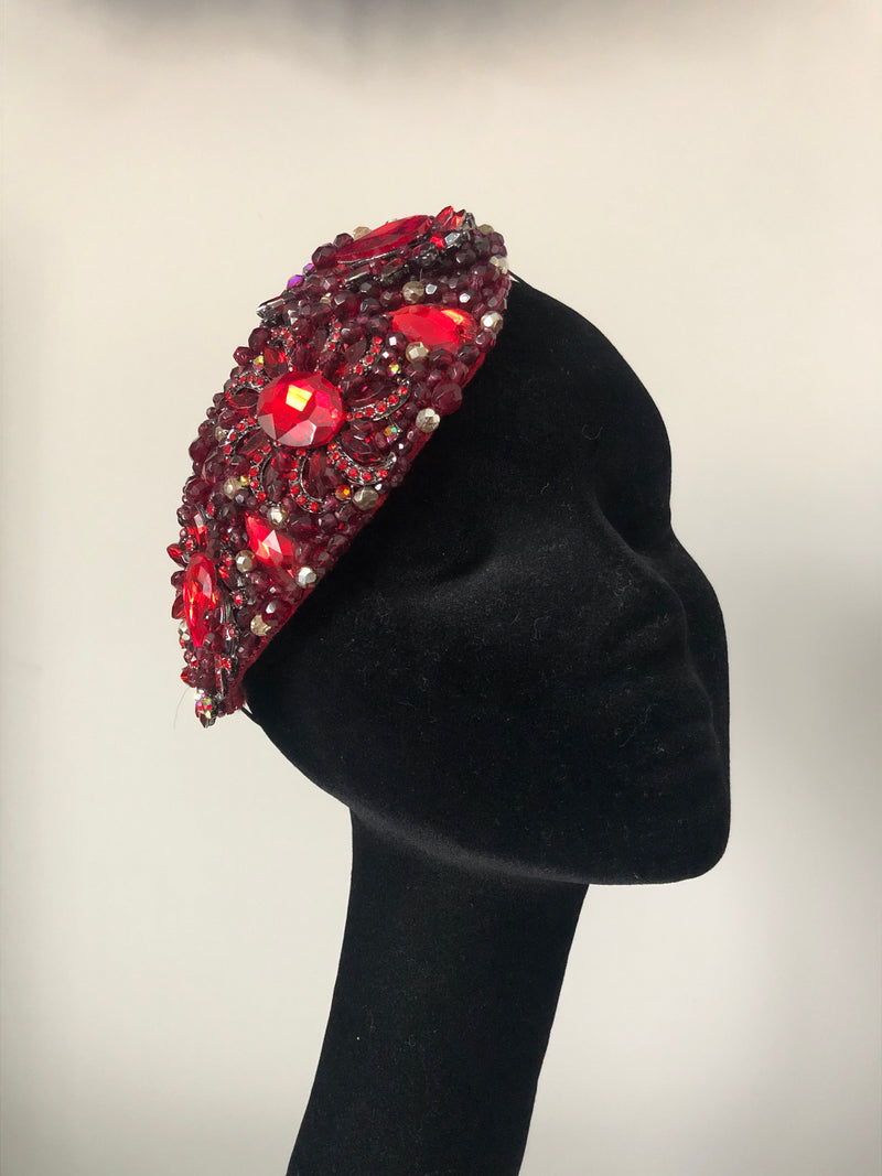 Teardrop in Red and burgundy with a Touch of Gold