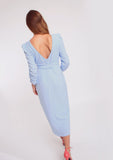 Pale Blue Dress with 3/4 Sleeves