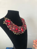 Small Collar - Burgundy Red with a touch of Gold