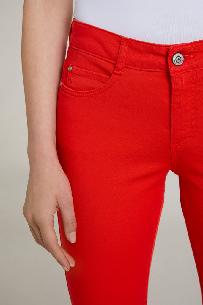 Red Cropped Trousers