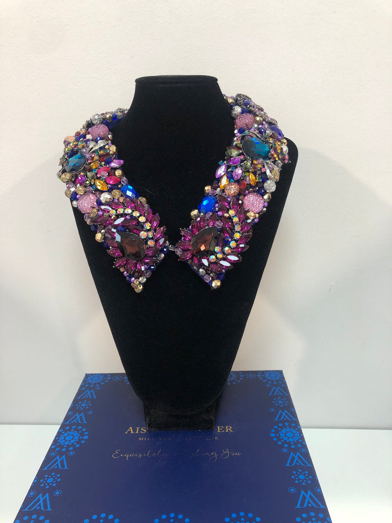 Large Collar - Purple Blue & Multicoloured