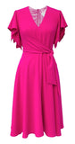 Leda Dress in Bright Pink