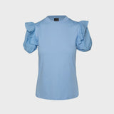 Tshirt with Puff Sleeve in Blue