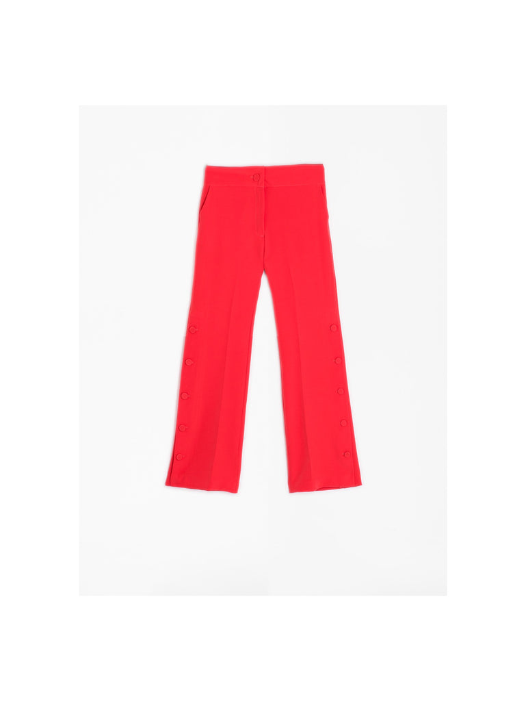 Tomatoe Red Trouser with Button Details